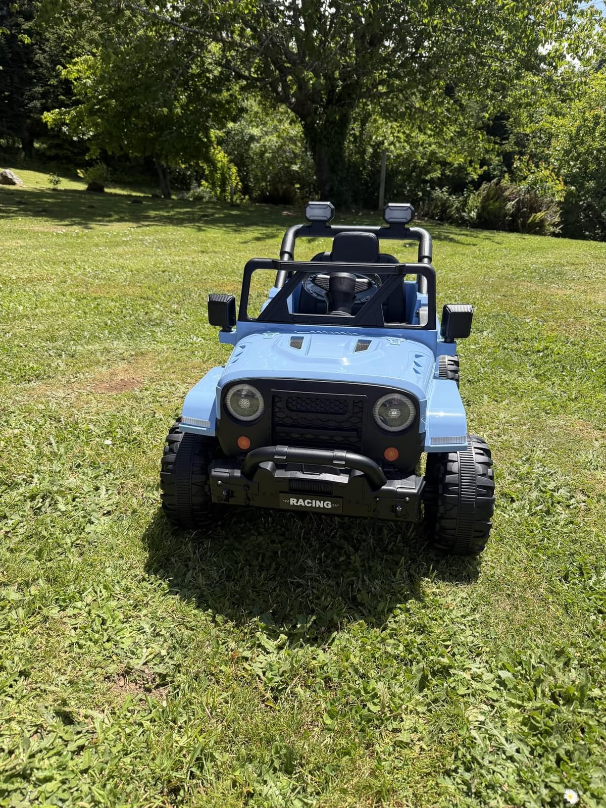 ARBELI 12V Electric Ride On Car, Toddler First Car, Blue customer photo 1