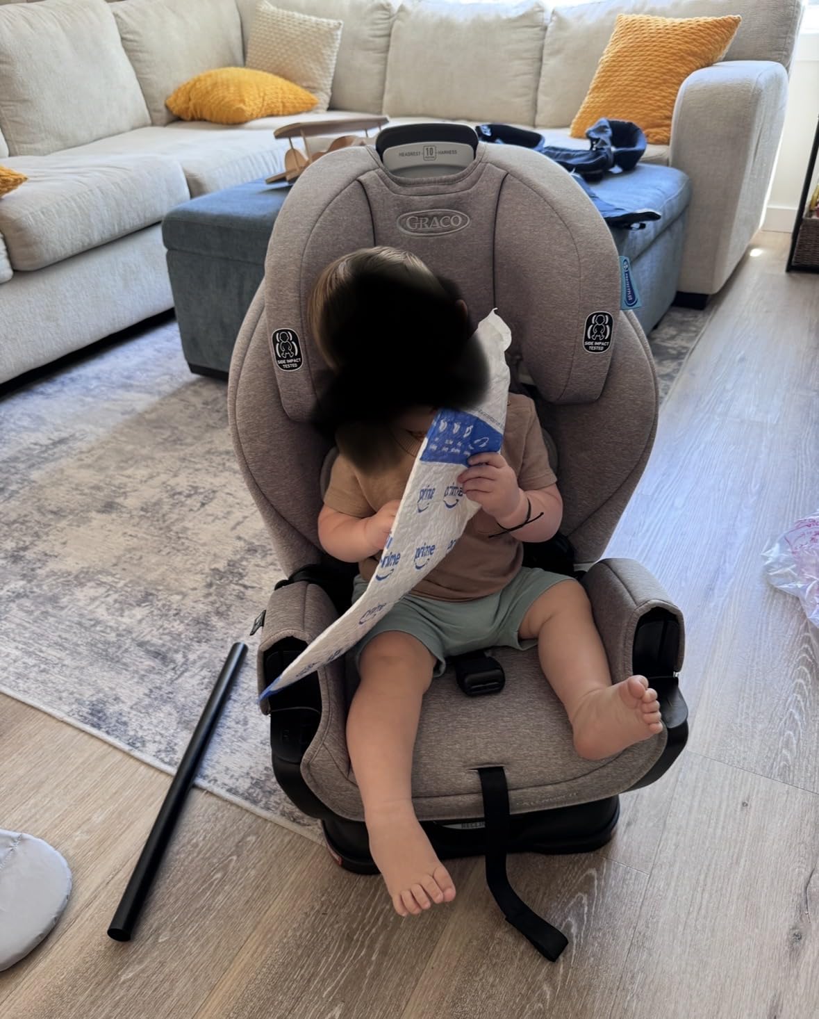 Graco Extend2Fit 2-in-1 Convertible Car Seat, Gotham customer photo 1