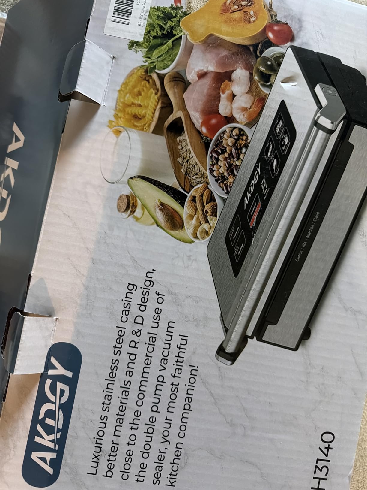 95Kpa Vacuum Sealer Machine,Upgraded Commercial Food Vacuum Sealer, 14-in-1 Functions & Double Heat Seal, Stainless Steel, Large Icons,130W Dual Pumps(25L/Min Suction), Widened Easy-Lock Handle customer photo 1