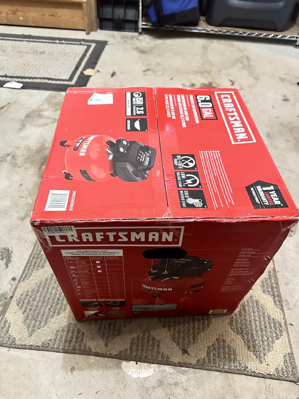 CRAFTSMAN 6 Gallon 150 PSI Oil-Free Pancake Air Compressor CMXECXA02106410 customer photo 2