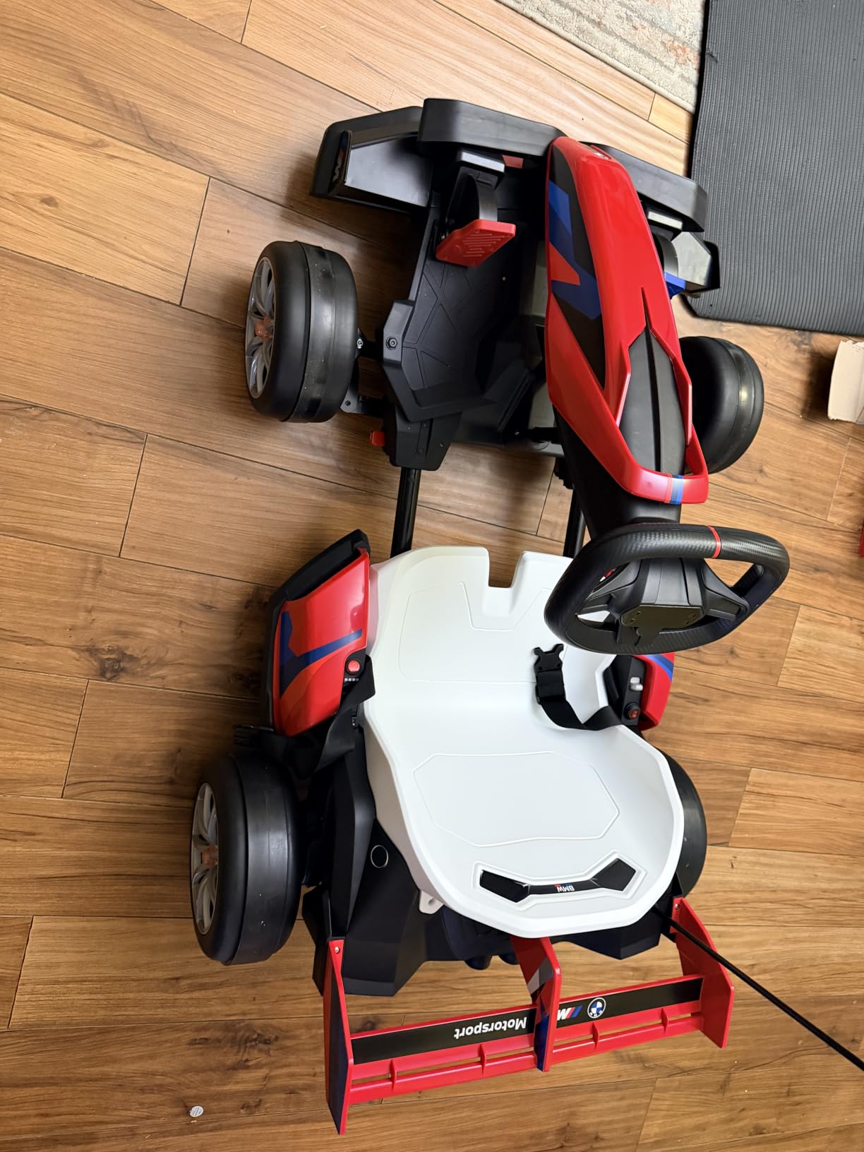 Wanan 24V Electric Go Kart with Adjustable Seat, Licensed BMW Drift Kart with Dual Motors, Crazy Go Cart for Kids Ages 6-12, LED Lights, Drift Mode and 2 Speed (White) customer photo 1