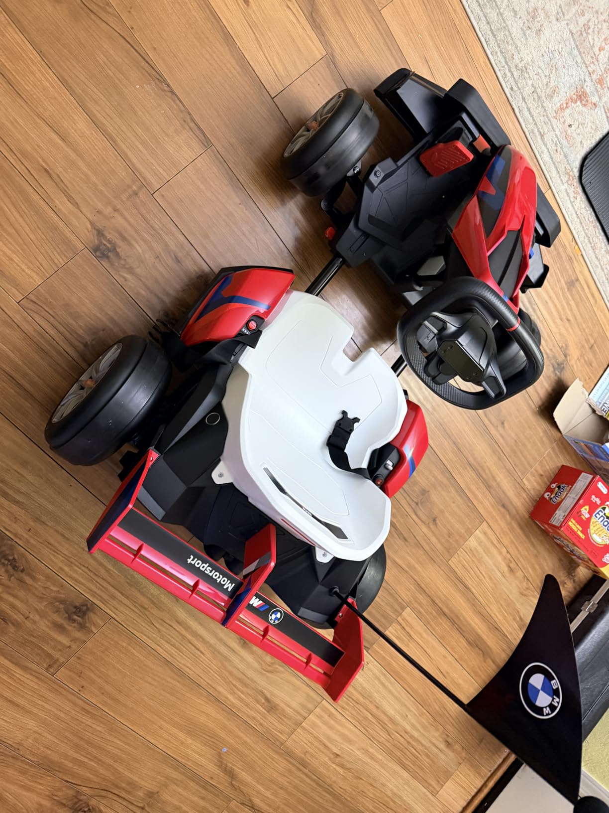 Wanan 24V Electric Go Kart with Adjustable Seat, Licensed BMW Drift Kart with Dual Motors, Crazy Go Cart for Kids Ages 6-12, LED Lights, Drift Mode and 2 Speed (White) customer photo 2
