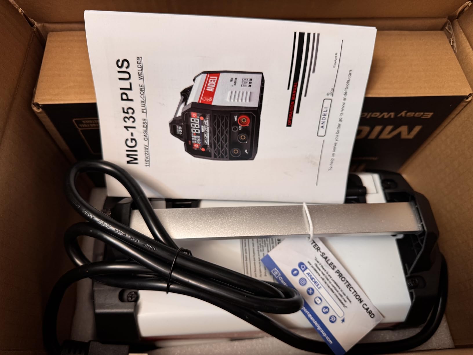 ANDELI 110V/220V MIG Welder 135A ，PULSE Flux Core/Lift TIG/Stick 4-in-1 customer photo 2