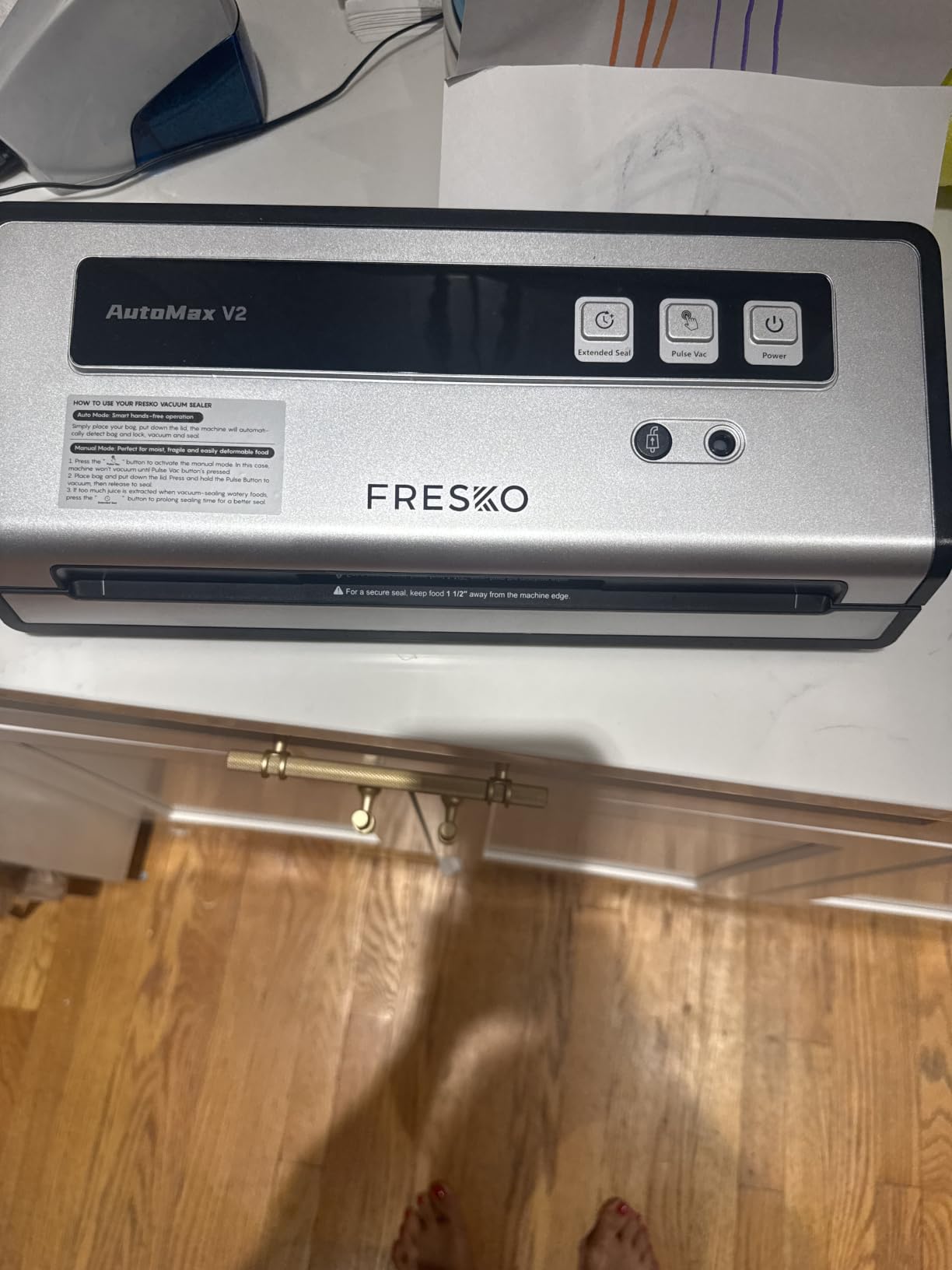 FRESKO Vacuum Sealer Machine with Automatic Bag Detection, Compact Design customer photo 2