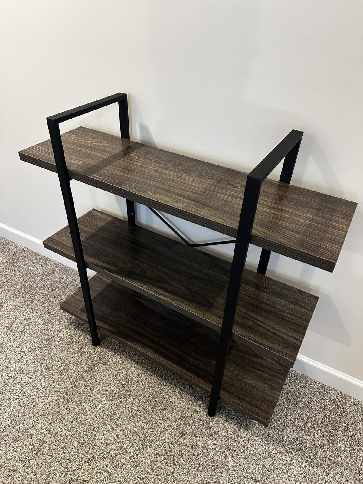 Heavy Duty 6 Tier Industrial Bookcase for Home Office, Rustic Brown customer photo 1