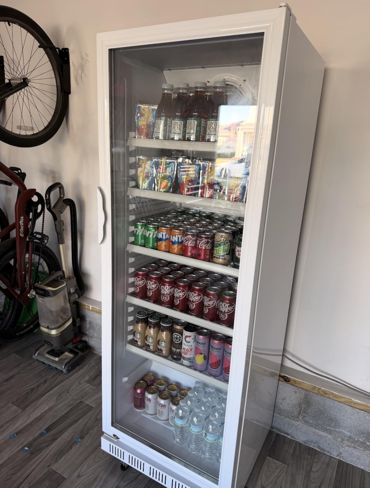 Tylza Glass Door Beverage Display Refrigerator 360L 600 Can White customer photo 1