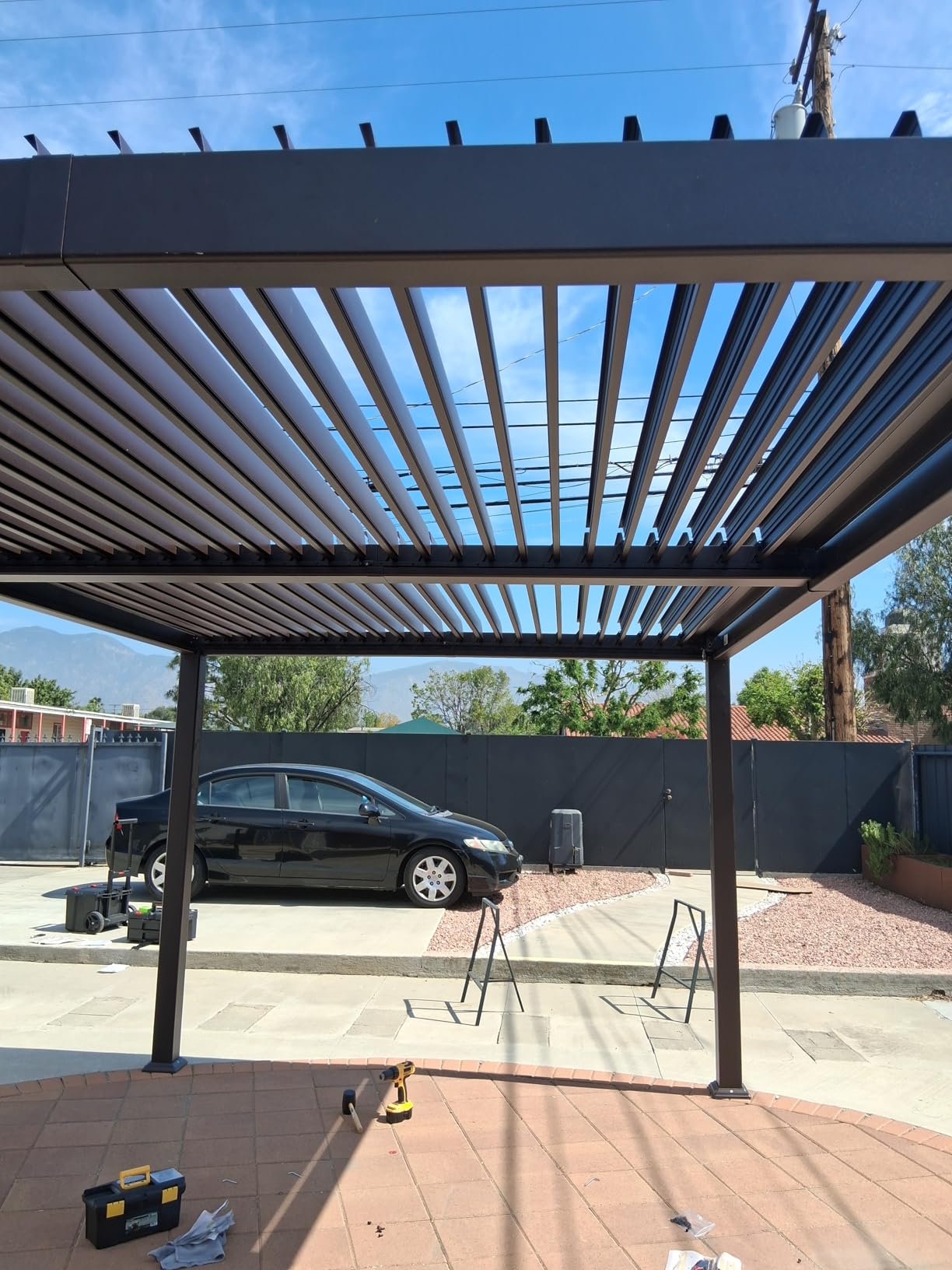 PURPLE LEAF Outdoor Louvered Pergola 10' x 12' Patio Aluminum Gazebo Bronze customer photo 1