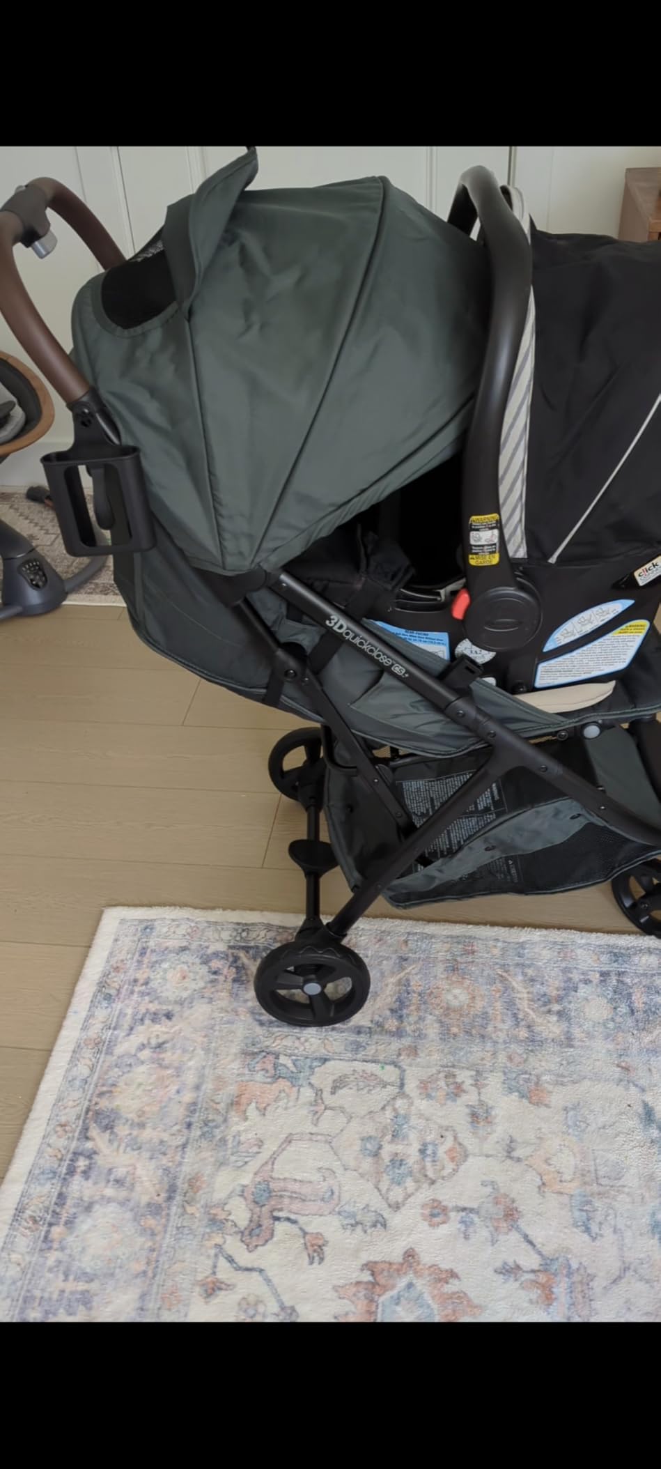Ingenuity 3Dquickclose CS+ Compact Fold Stroller – Lightweight Stroller with Oversized Canopy, Extra-Large Storage and Compact Fold, Black customer photo 1