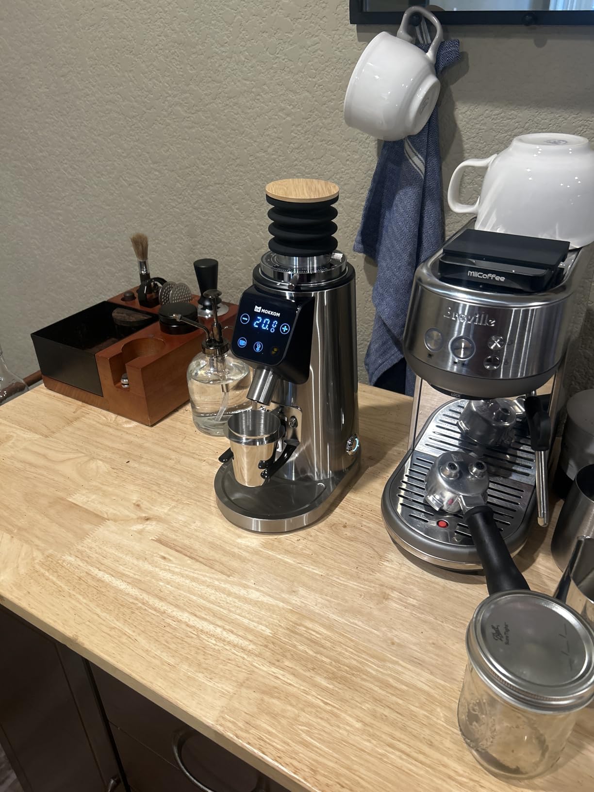 MOKKOM 64mm Flat Burr Coffee Grinder, Espresso Grinder,100 Grind Settings customer photo 2