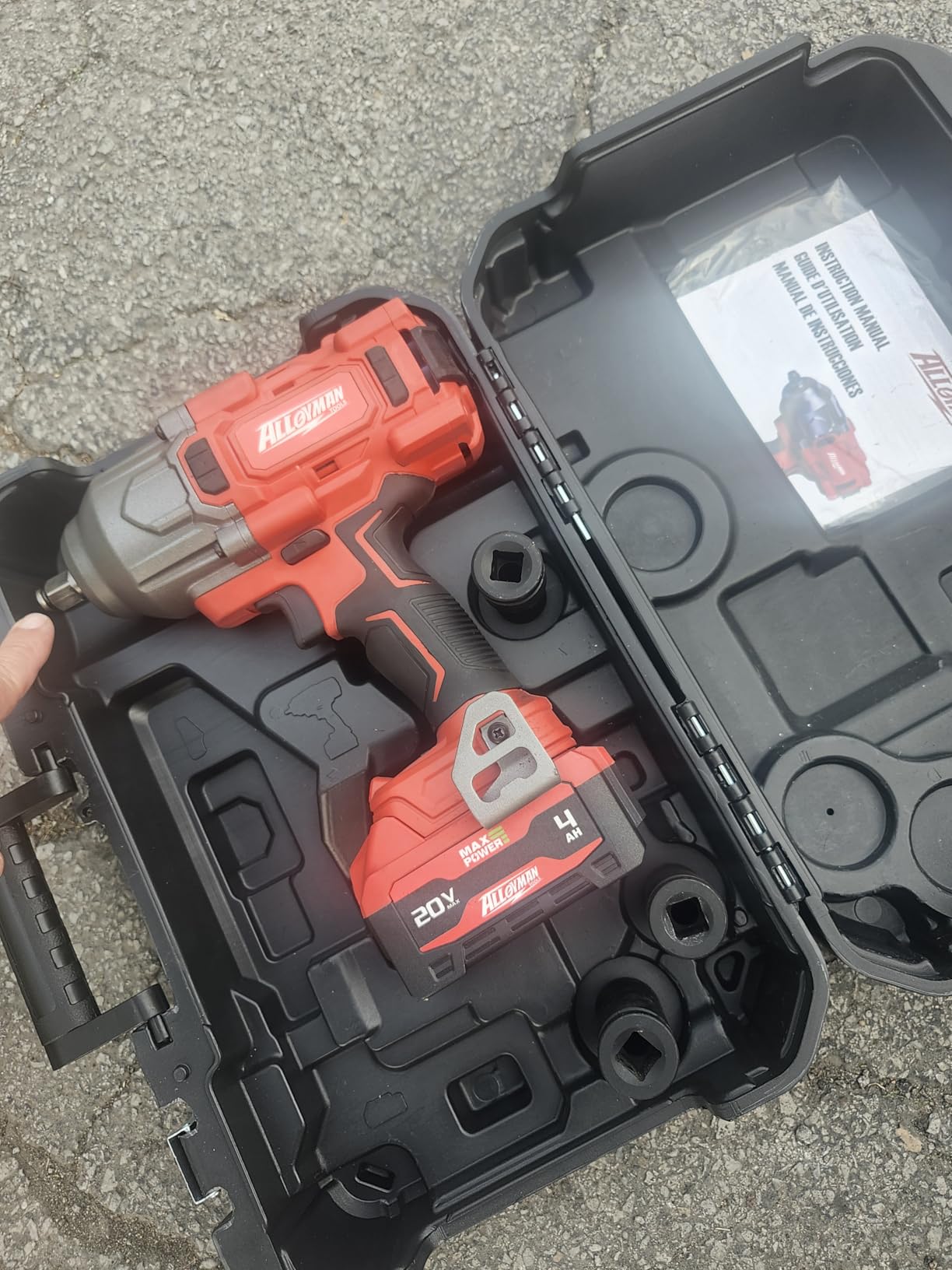 Alloyman Cordless Impact Wrench 1500 FT-LBS(2000N.M),1/2
