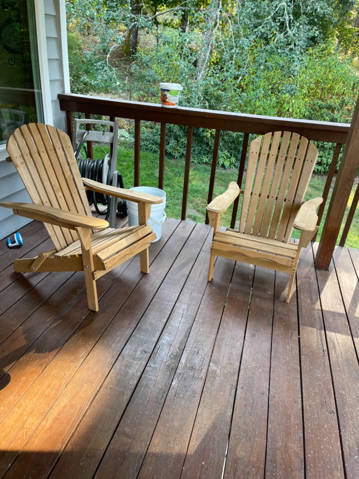 SoliWood Outdoor Wooden Folding Adirondack Chair Set of 4 with Pre-Assembled BackRest, Wood Patio Chair for Garden Backyard Porch Pool Deck Firepit customer photo 2
