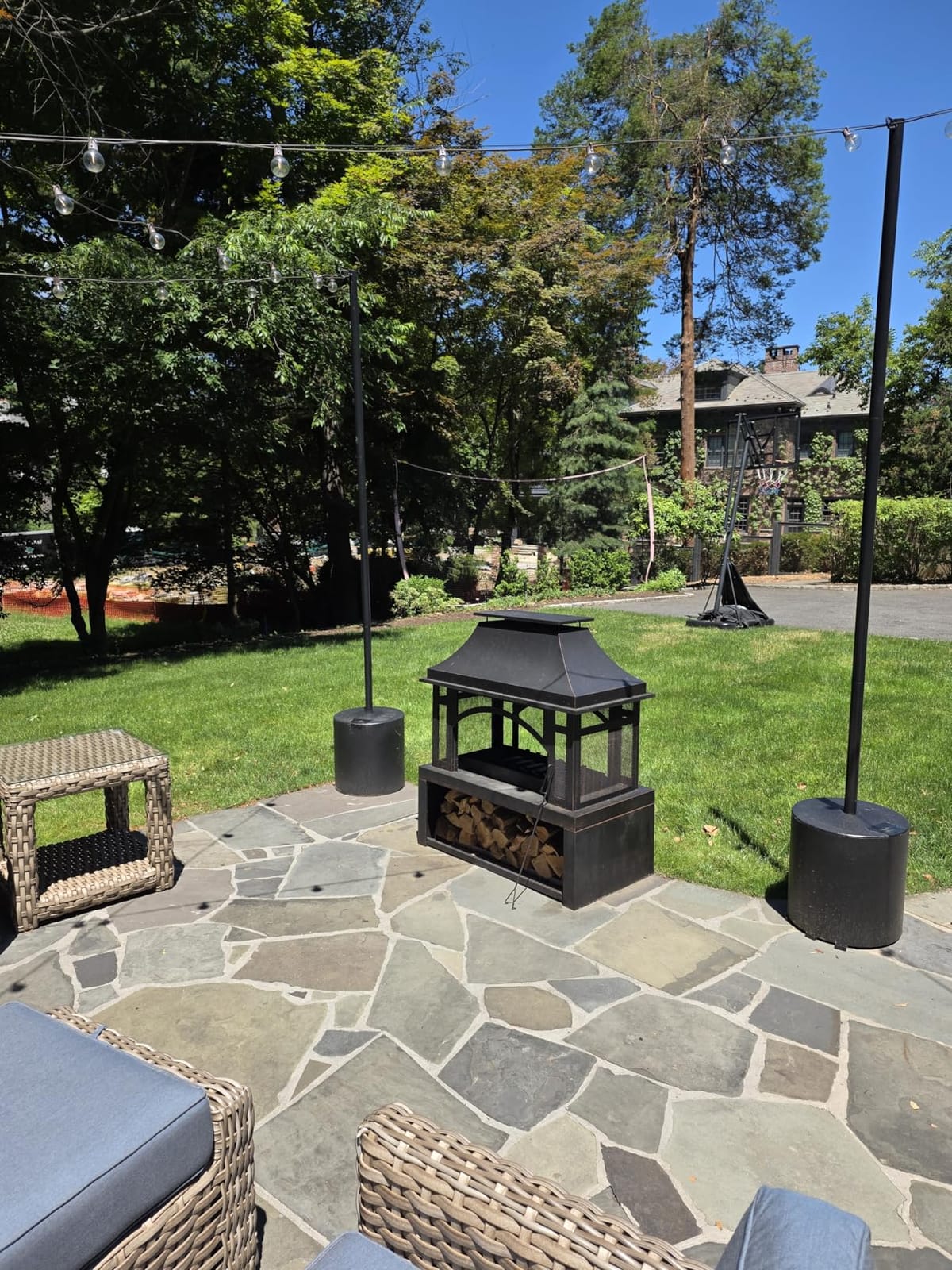 Panovue 39 Inch Fire Pits with Outdoor Chimney and Wood Storage customer photo 1