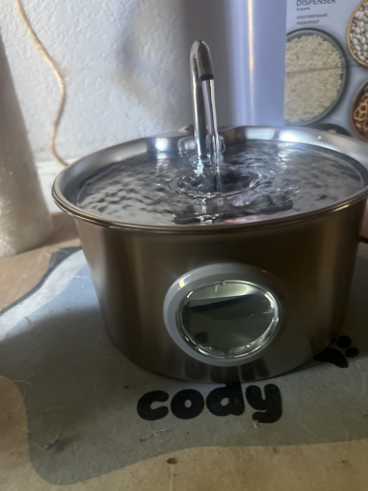 Cat Water Fountain Stainless Steel: Cat Fountain for Drinking - 88oz/2.6L customer photo 1