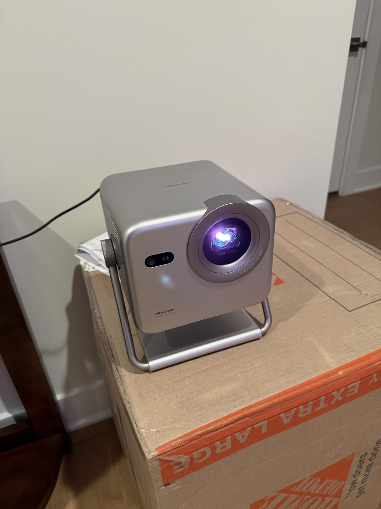 Hisense M2 Pro, Triple Laser Smart Portable Lifestyle Projector, 4K UHD, 65” – 200”, 1,300 Lumens, Dolby Vision,Optical Zoom, Intelligent Screen Adjustments, Vidaa OS, Netflix Included customer photo 1