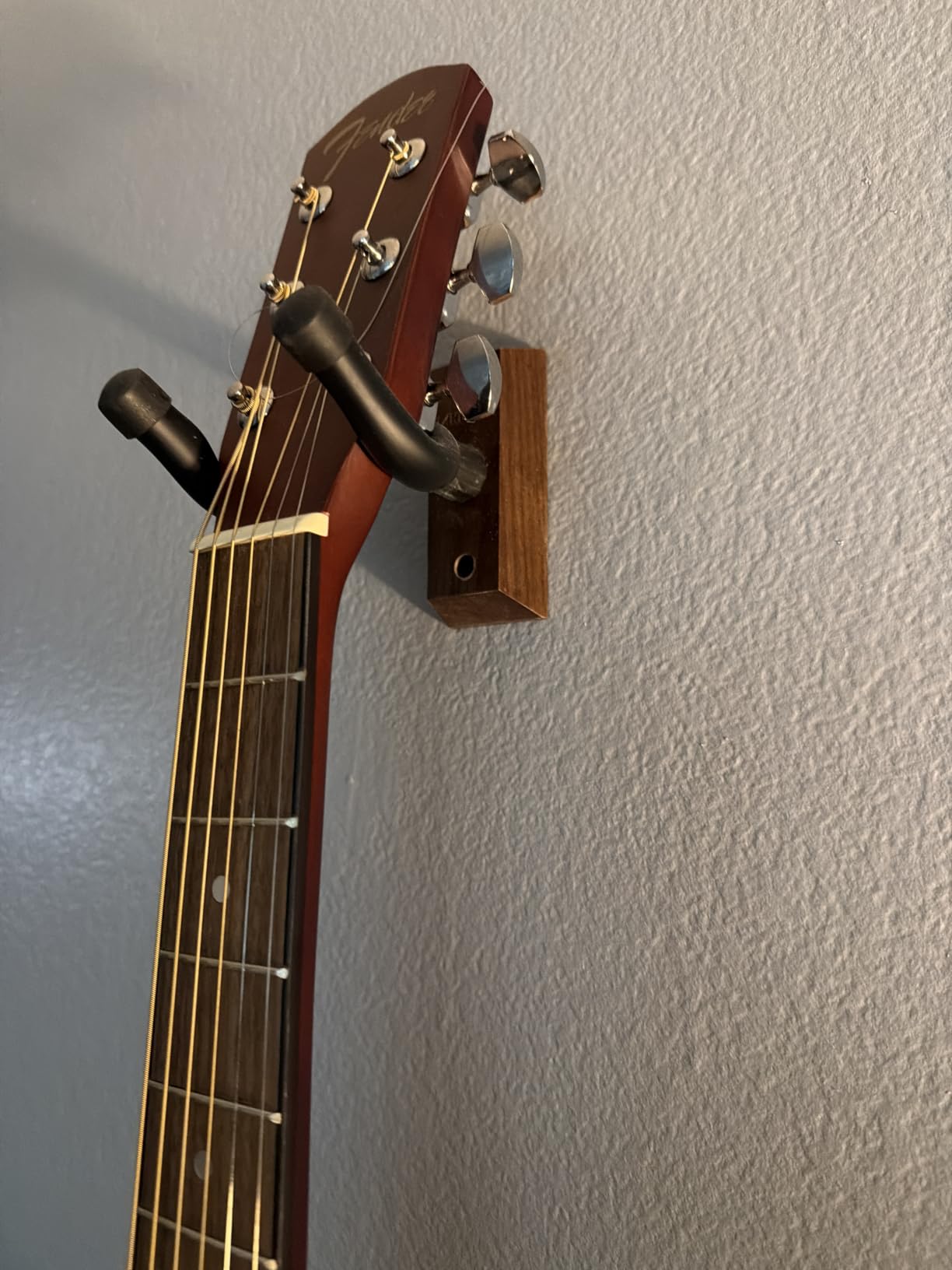 Bandpop Guitar Wall Mount - Black Walnut Guitar Hanger with 5pcs Picks for Acoustic, Electric, Bass, Banjo, Mandolin customer photo 1