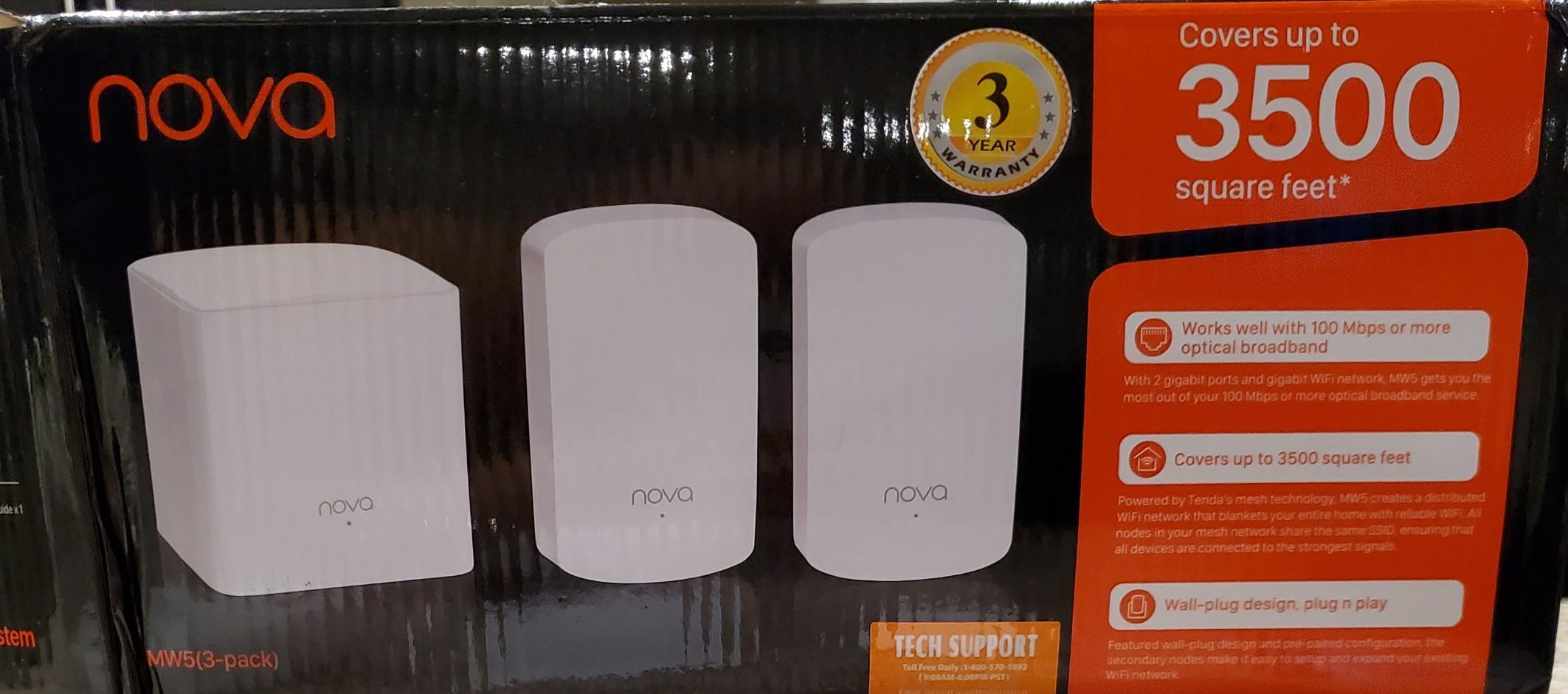 Tenda WiFi 7 Mesh System BE3600 – Dual Band Mesh WiFi System for Home, Covers Up to 6,600 Sq. Ft., Mesh Network with 1×2.5G, 2×1G Ports, Supports 160+ Devices, MLO, VPN, 4K QAM, ME3 Pro (3-Pack) customer photo 1