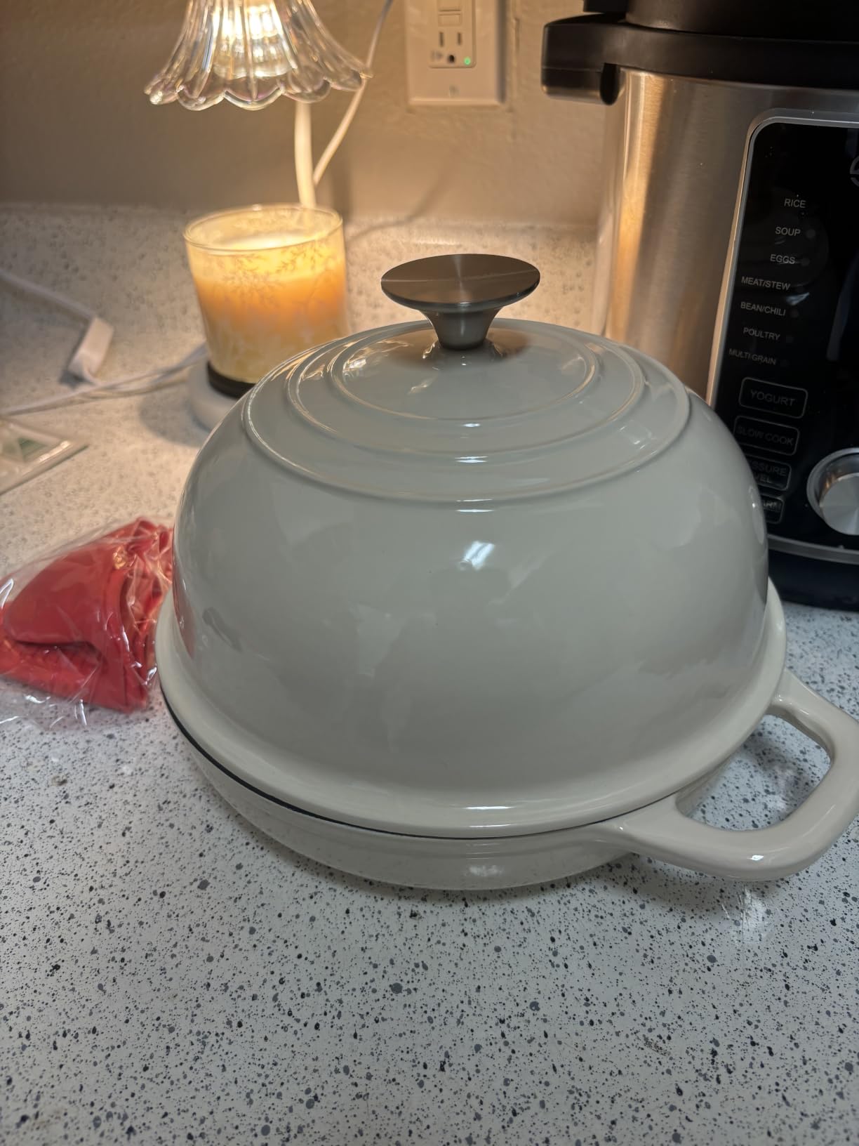 5QT Enameled Cast Iron Sourdough Bread Oven for Homemade, Blue customer photo 2