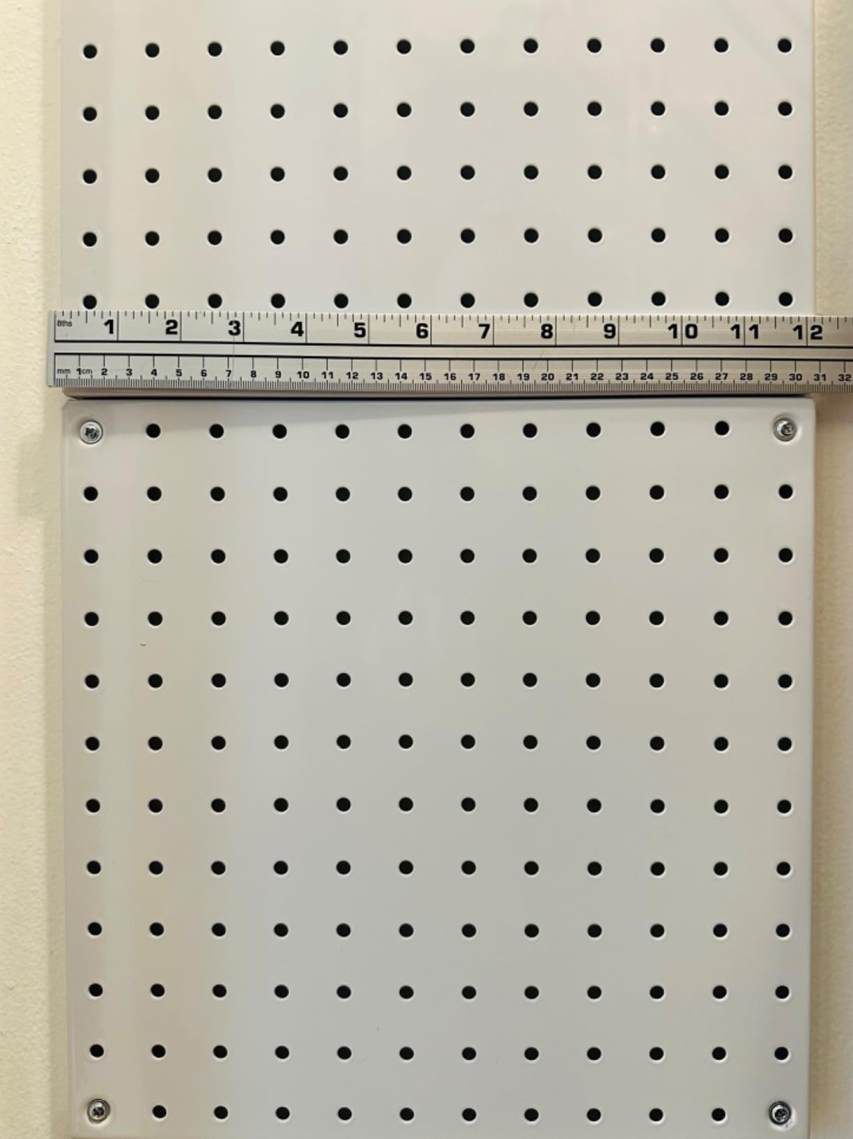 Peg Board, 110pcs Metal Pegboard Kit, Includes 4 Pack Black Peg Board Panels with Accessories and Hook Locks, Large Heavy Duty Peg Boards for Walls Home, Garage Tool Storage, Workbench customer photo 1