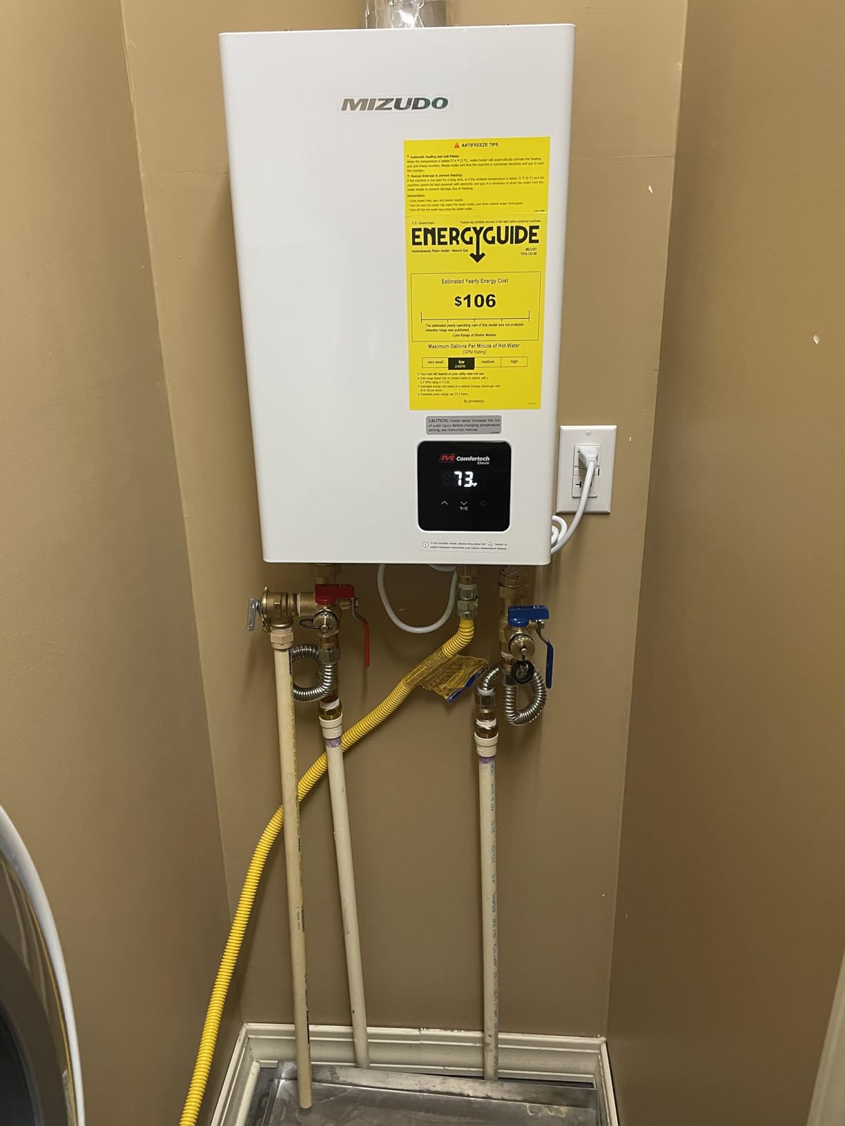 11kW Tankless Water Heater Electric,240 Volt Instant Hot Water Heater customer photo 1