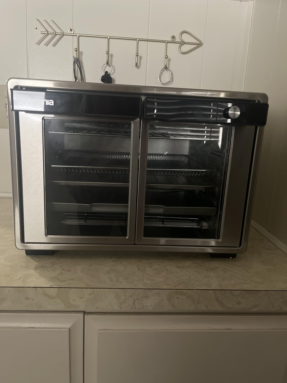 Gourmia French Door Digital Air Fryer Oven - XL 25QT Capacity, 12 Presets, FryForce 360° Tech, Dehydrate, Proof, Slow Cook, Fits 13” Pizza, 1700W, Stainless Steel customer photo 1