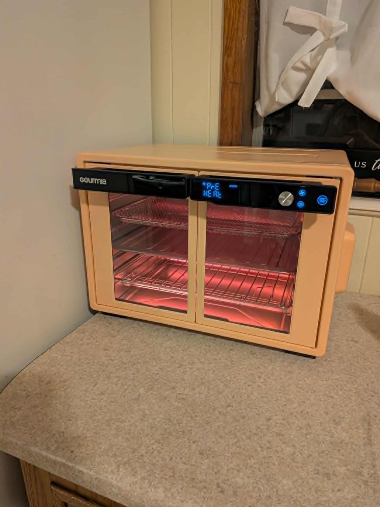 Gourmia French Door Digital Air Fryer Oven - XL 25QT Capacity, 12 Presets, FryForce 360° Tech, Dehydrate, Proof, Slow Cook, Fits 13” Pizza, 1700W, Stainless Steel customer photo 2