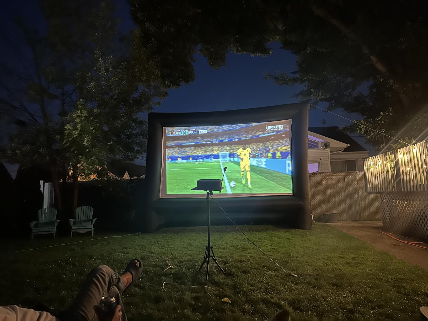 GYUEM 21 Feet Inflatable Projector Screen Outdoor Blow Up Movie Screen customer photo 2