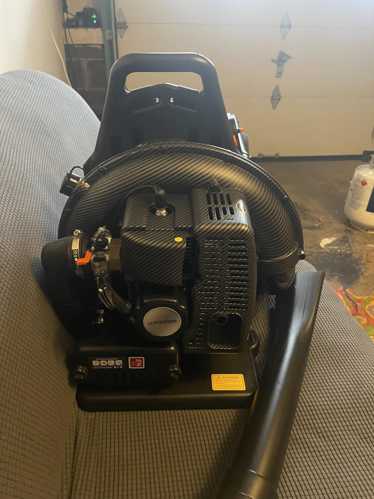 72CC Backpack Gas Leaf Blower, 2-Stroke Powerful Engine customer photo 1