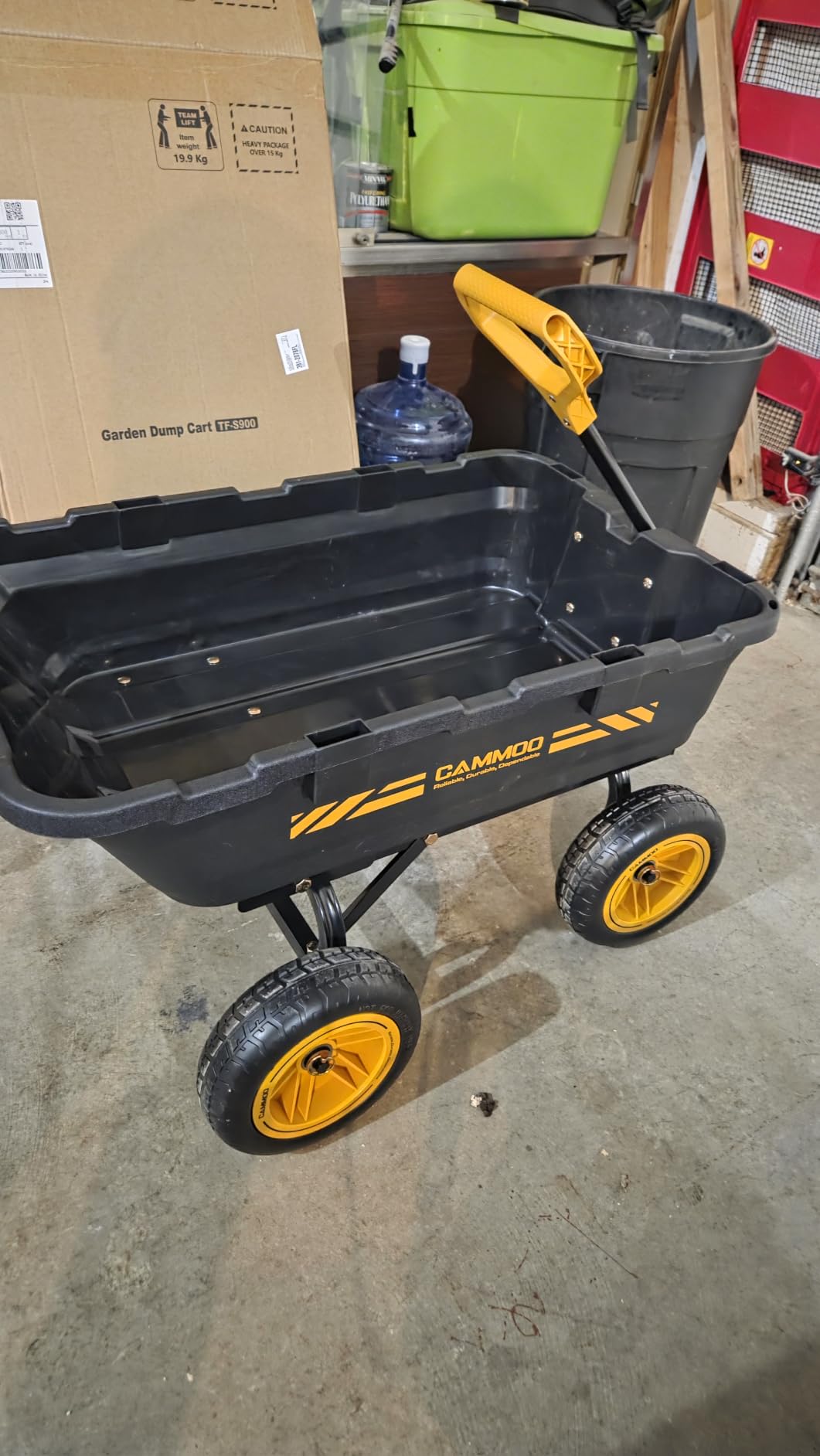 CAMMOO 10-in NO-Flat Tires 900lb Garden Dump Cart Wheelbarrow Garden Wagon customer photo 1