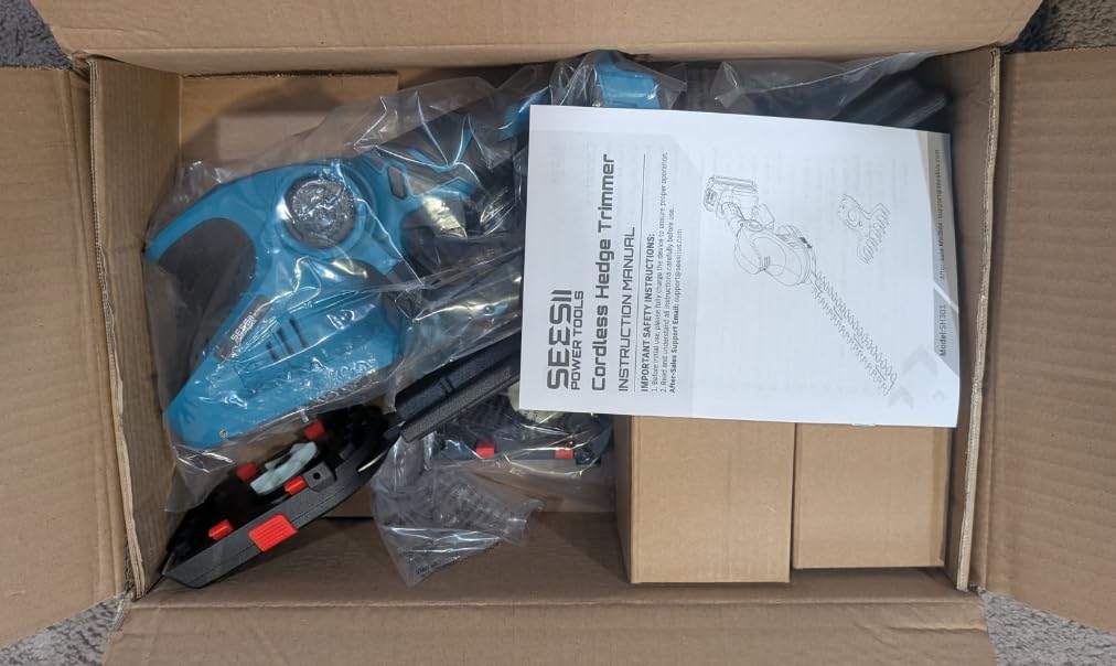 SEESII 20V Pole Hedge Trimmer Cordless, 8.5 FT Reach, Dual 4.0Ah Batteries customer photo 2