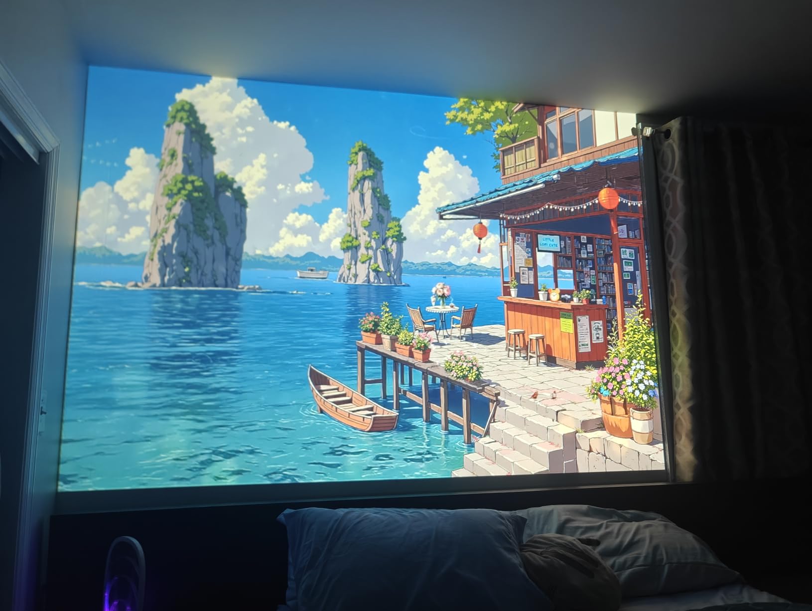 [Android 14 & 800ANSI] Magcubic Mini Projector 4K 8K Support, Smart Projector Native 1080P with WiFi 6, Bluetooth 5.4, Auto Focus, Auto Keystone, 180° Rotation, Portable Projetor for Bedroom HY450Max customer photo 2