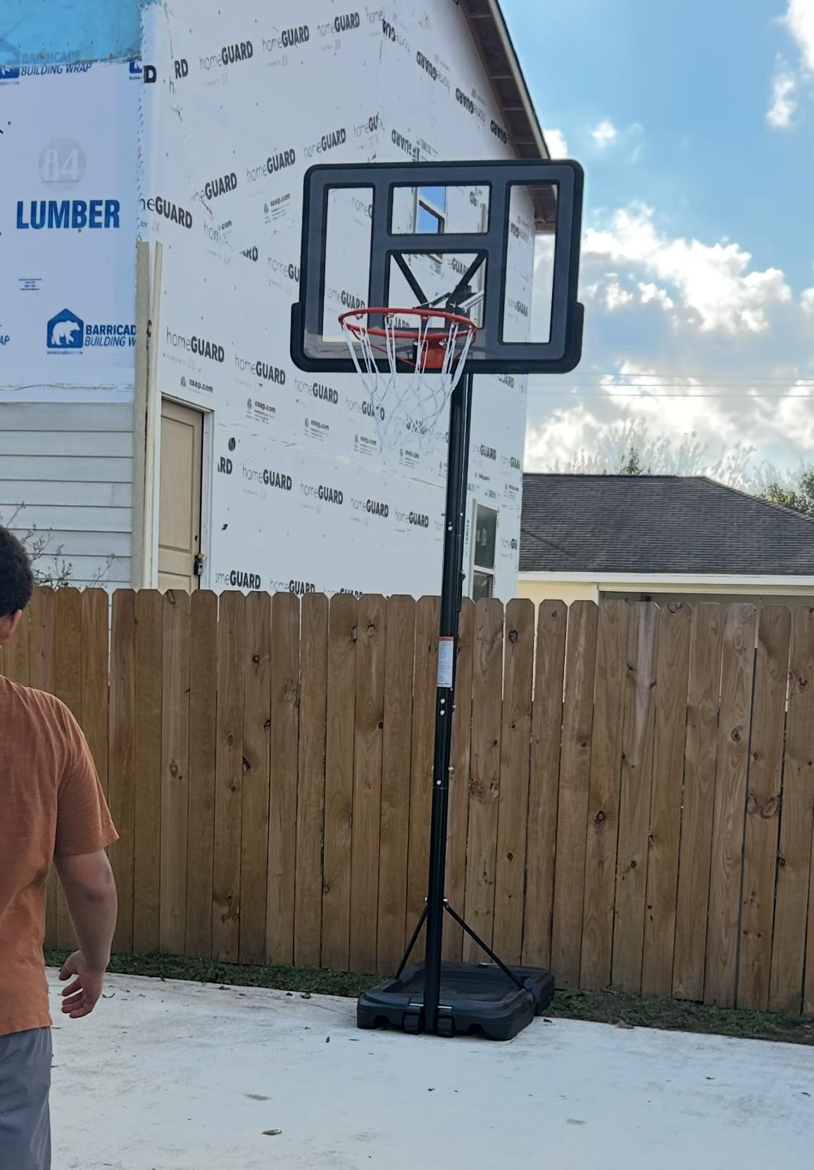 Basketball Hoop 40/44/48 Inch Impact Backboard 4.8-10FT Height Adjustable customer photo 2