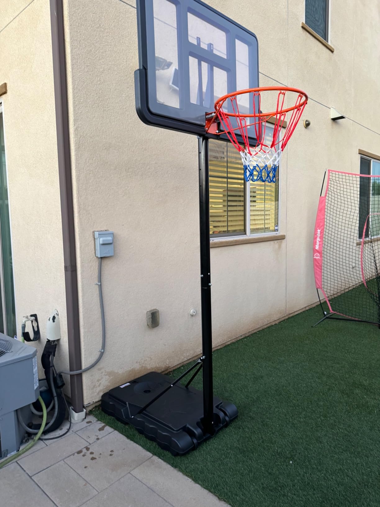 IGL Portable Basketball Hoop, 5.6-10FT Adjustable Basketball Goal System, 40/44 Inch Outdoor Basketball Hoop & Goals for Kids, Youth, and Adults in The Backyard, Driveway with PC Backboard customer photo 1