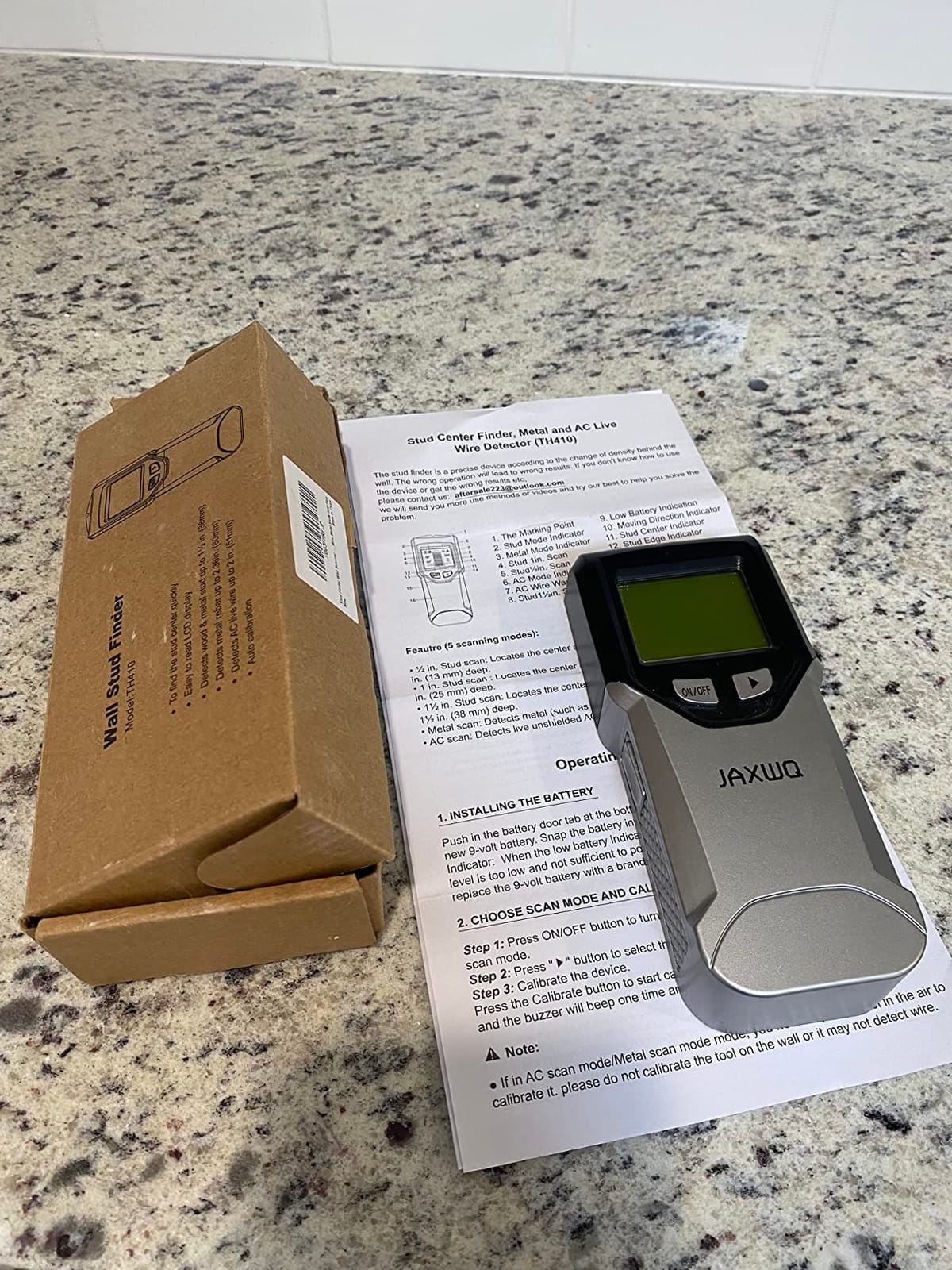 Stud Finder Wall Scanner - 5 in 1 Stud Finder Tool w/Smart Chip and HD LCD Display, Stud Detector Beam Finders for the Center and Edge of Wood AC Wire Metal Studs Joist Pipe (grayish) customer photo 2
