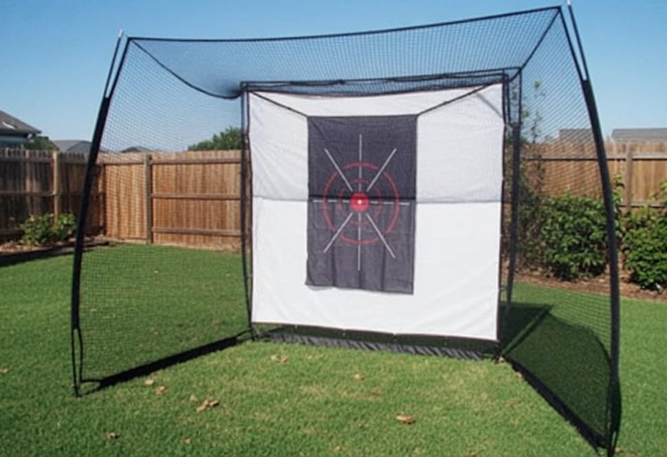 Golf Simulator Enclosure with Impact Screen, Net and Target- Easy Setup customer photo 1