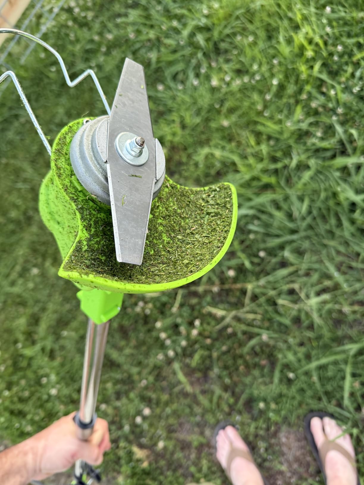 Cordless Weed Wacker Eater Brush Cutter Weed Trimmer with Blade Stringless customer photo 1