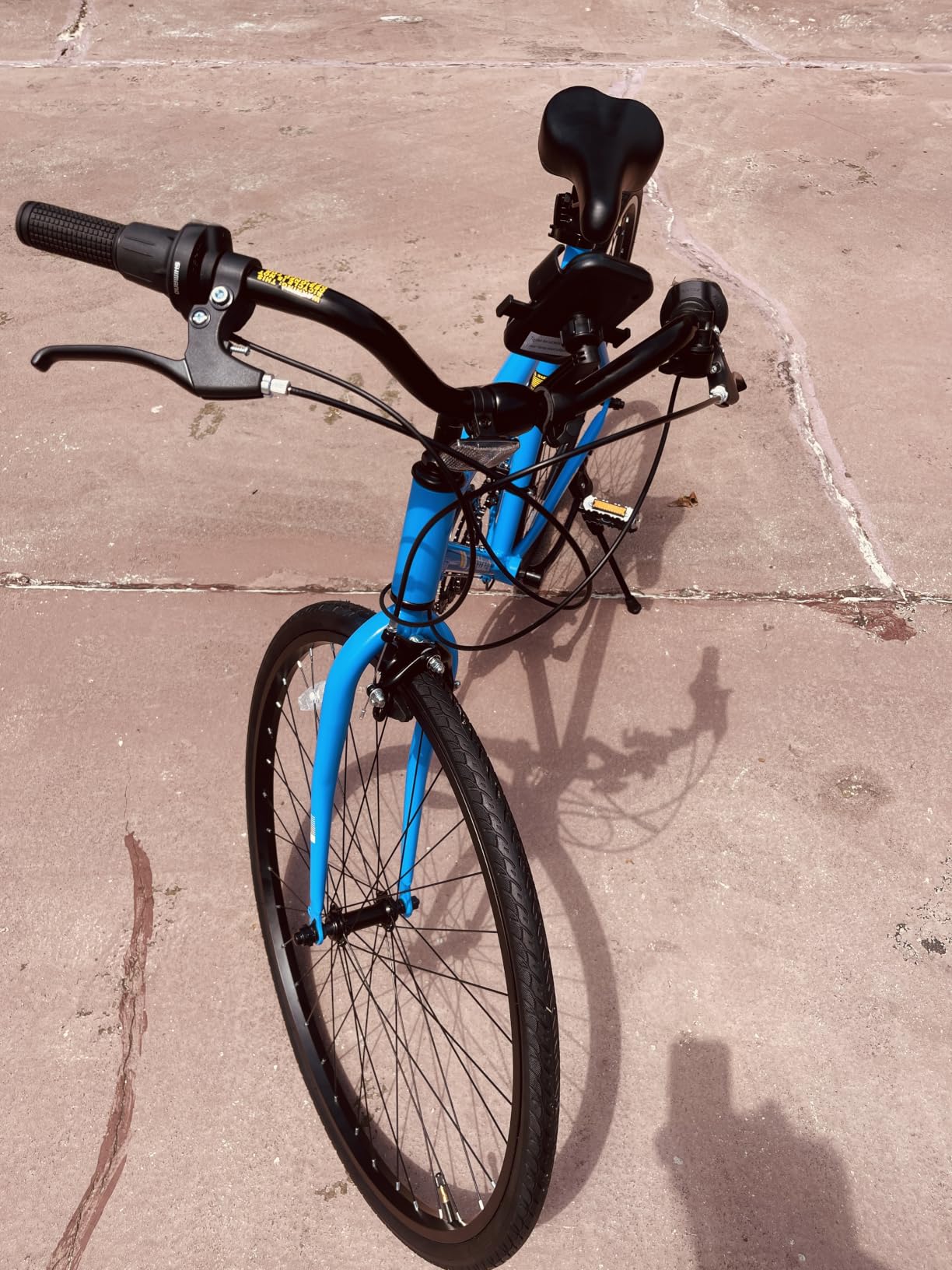 Goplus Hybrid Bike, 18-Speed 700C Urban Commuter Bicycle, Shimano Drivetrain, Lightweight Aluminum Frame, Dual Caliper Brakes, Phone Holder, 85% Pre-Assembled City Bicycle for Men Women Adult customer photo 1