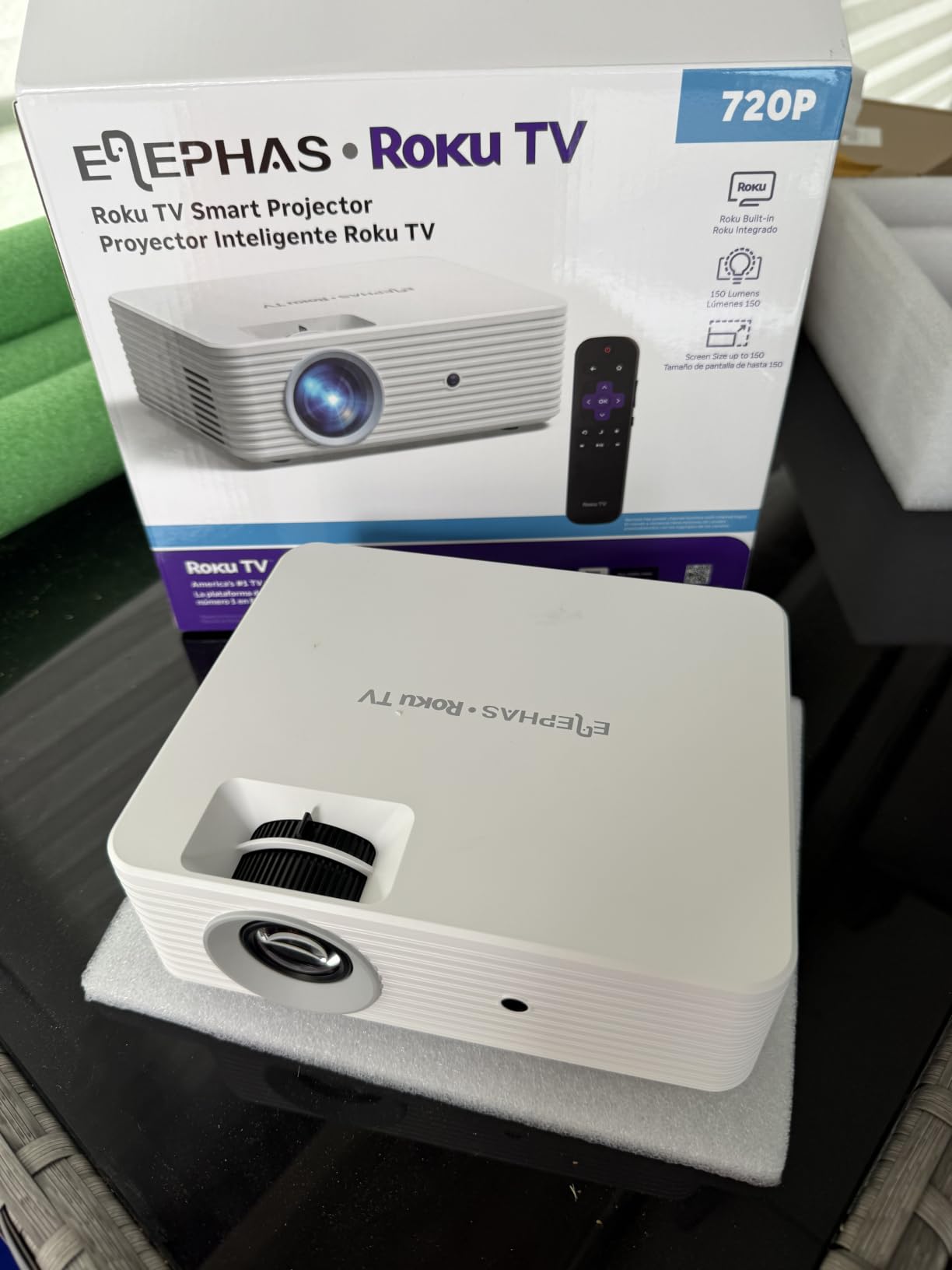 ELEPHAS Roku TV Smart Projector with Wi-Fi and Bluetooth customer photo 1