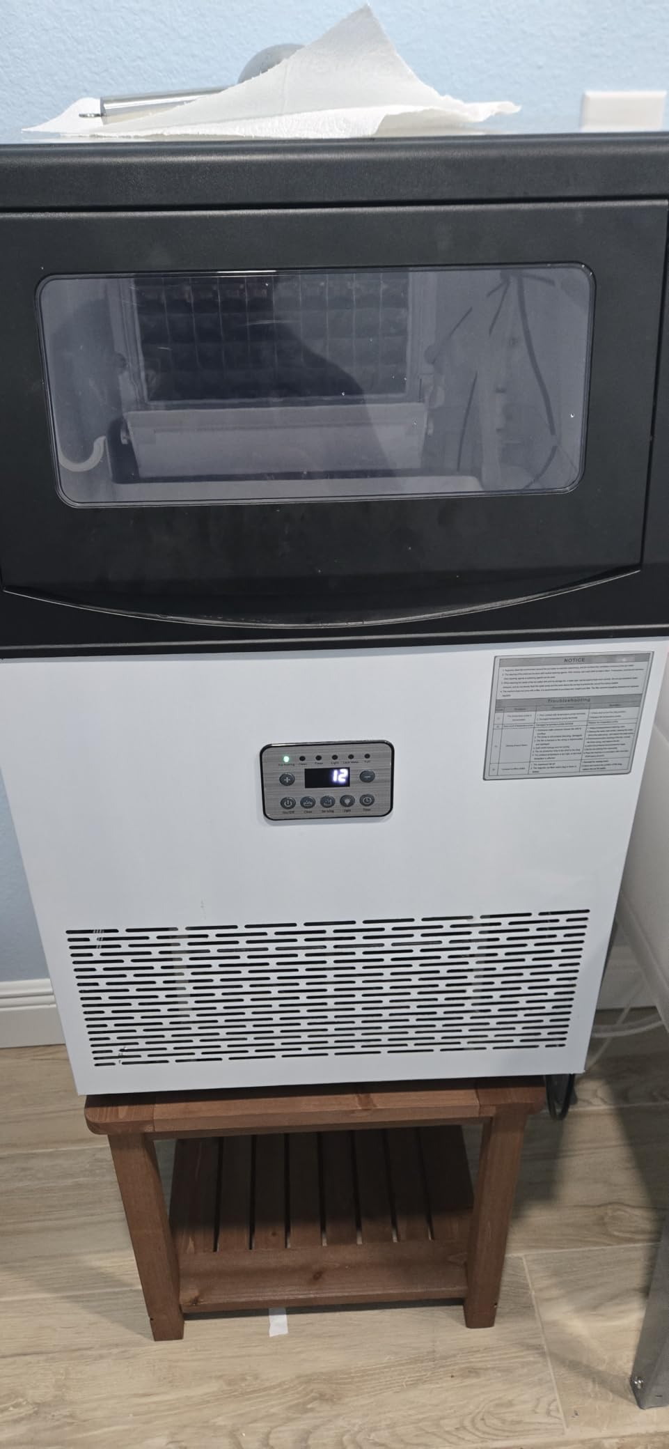 Mountman Commercial Ice Maker,240lbs/24H,96 Cubes in 14 Mins,Stainless Steel Ice Machine with 50lbs Storage Capacity,Self-Cleaning,Water Filter,Under Counter/Freestanding Ice Maker for Cafe,Home customer photo 2