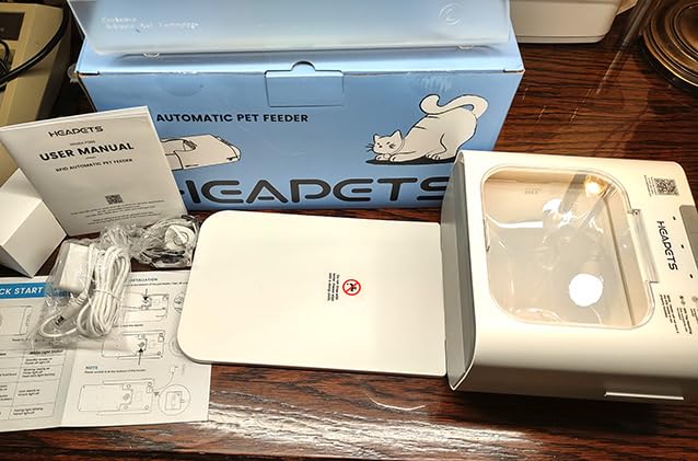HEAPETS RFID Automatic Cat Feeder with Collar Sensor, Anti-Stealing Food Dispenser with Sealed Lid for Wet Dry Food and Different Diet for Multi-Pet Home, Auto Pet Feeder for Cats & Small Dogs, White customer photo 1