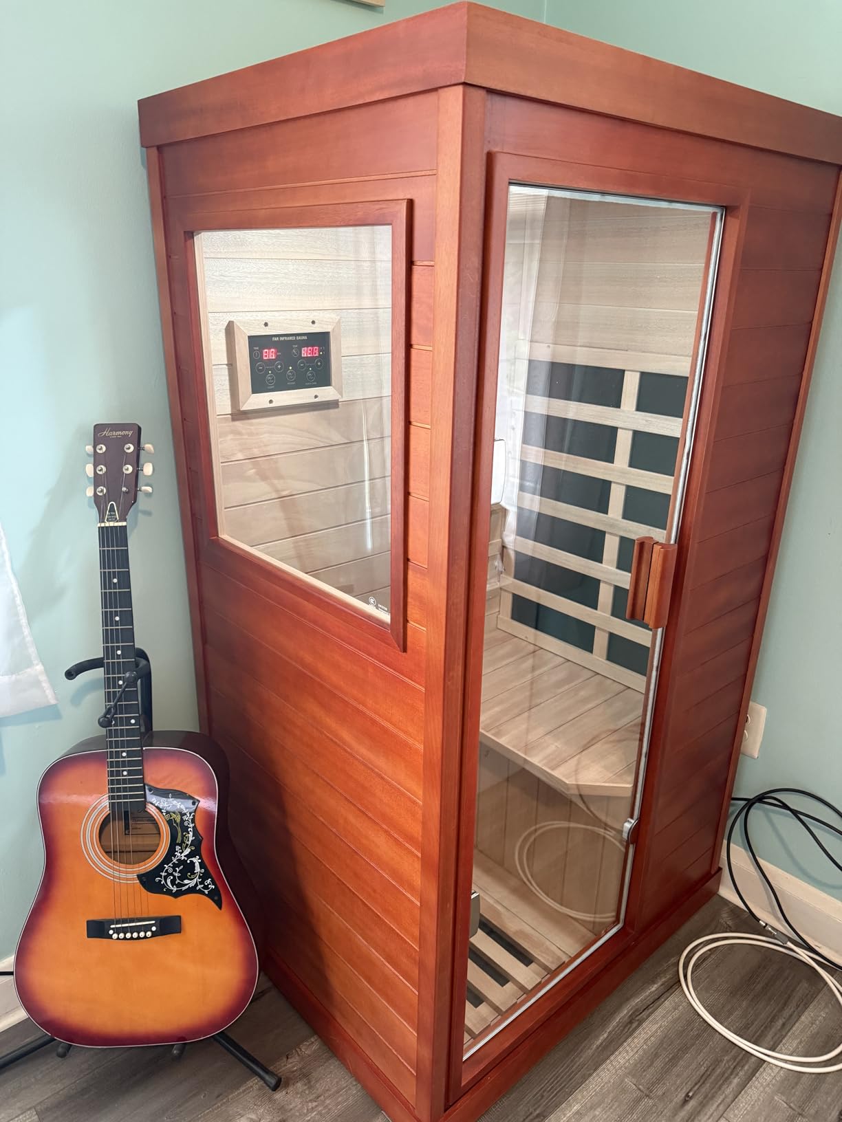 Outdoor Traditional Sauna 4-6 Person 9KW Steam Saunas Barrel customer photo 2