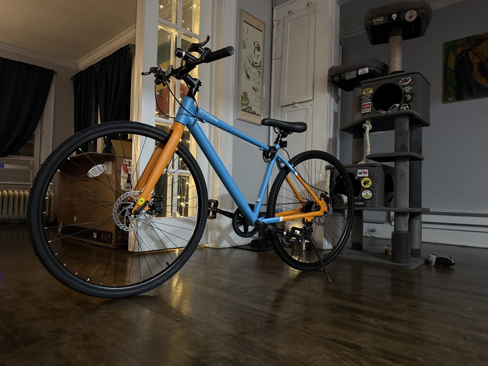 Adult Hybrid Bike for Men, 700C 8-Speed Aluminum Frame City Commuter Bike customer photo 2