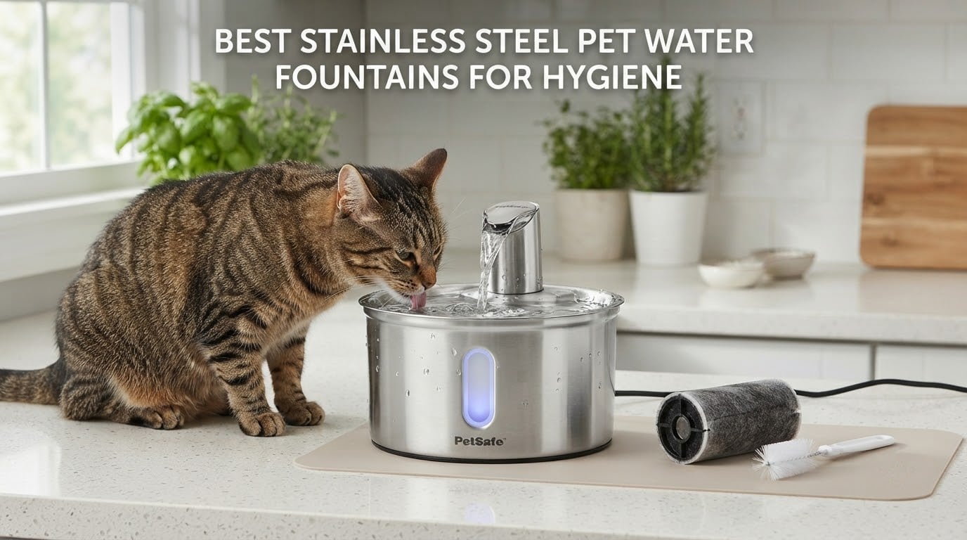 best stainless steel pet water fountains for hygiene