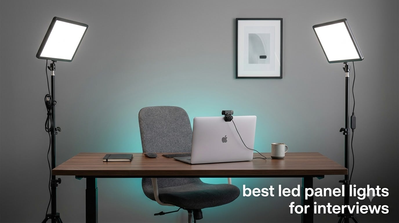 best led panel lights for interviews