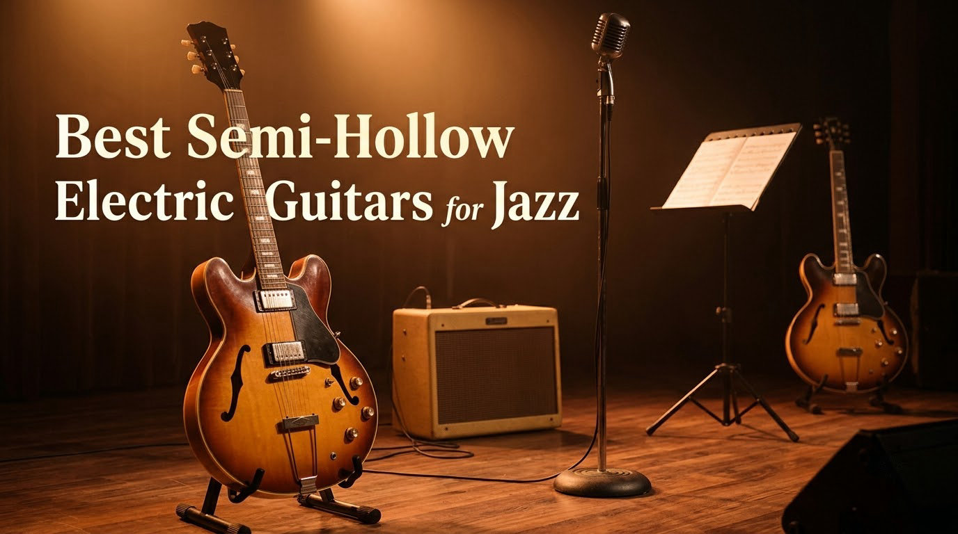 Best Semi-Hollow Electric Guitars for Jazz