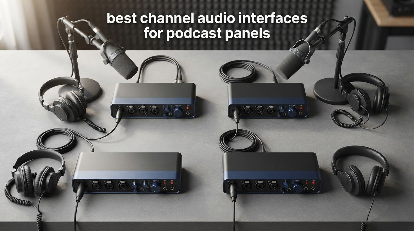 best 4 channel audio interfaces for podcast panels