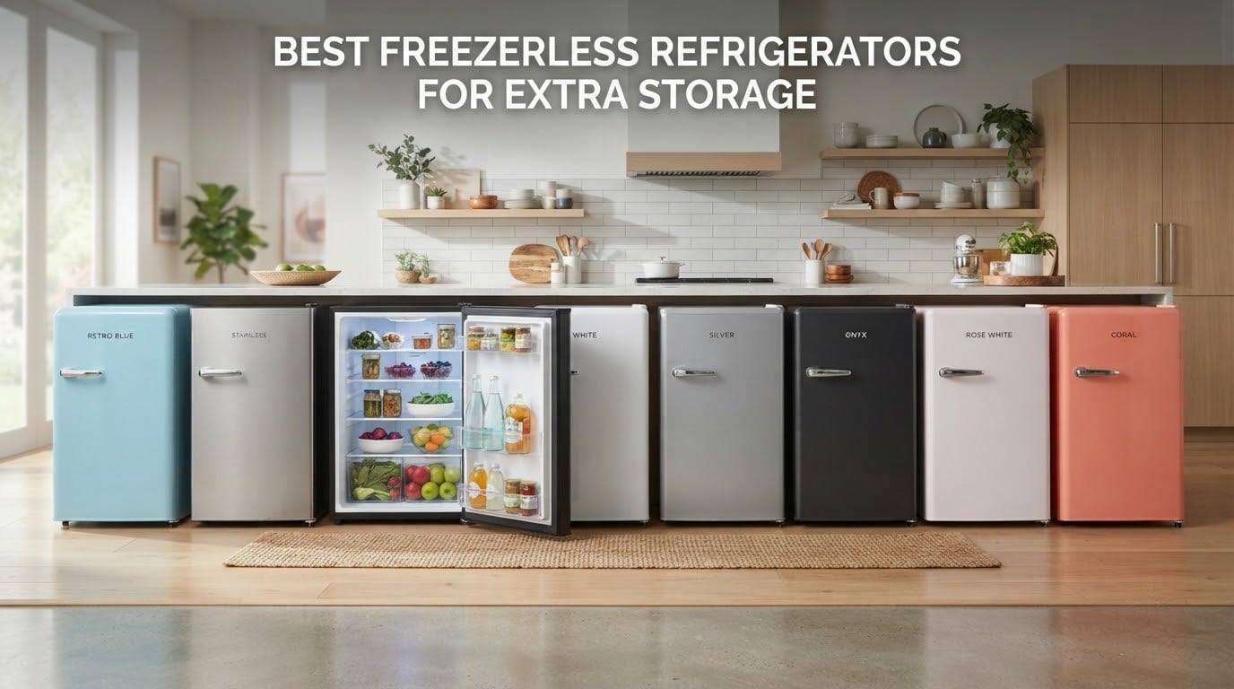 Best Freezerless Refrigerators for Extra Storage