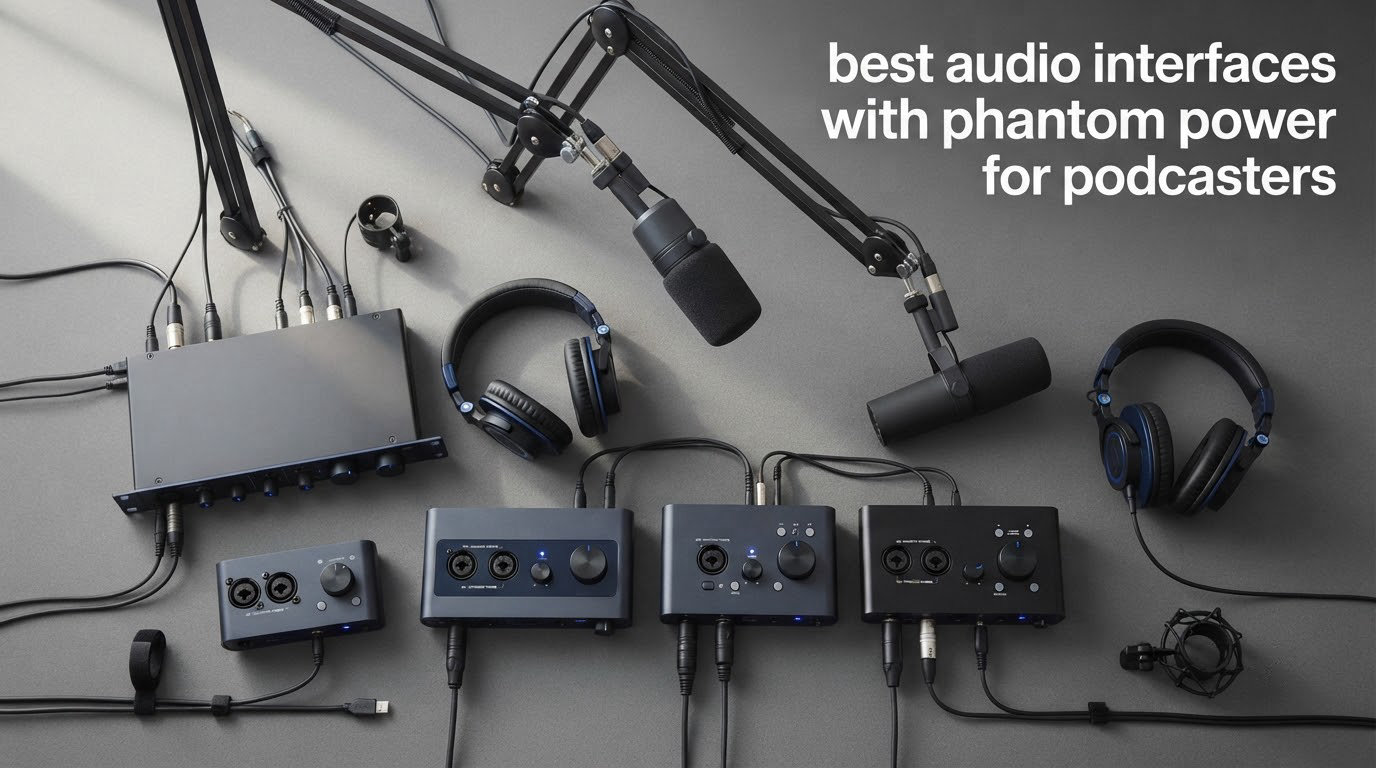 best audio interfaces with phantom power for podcasters