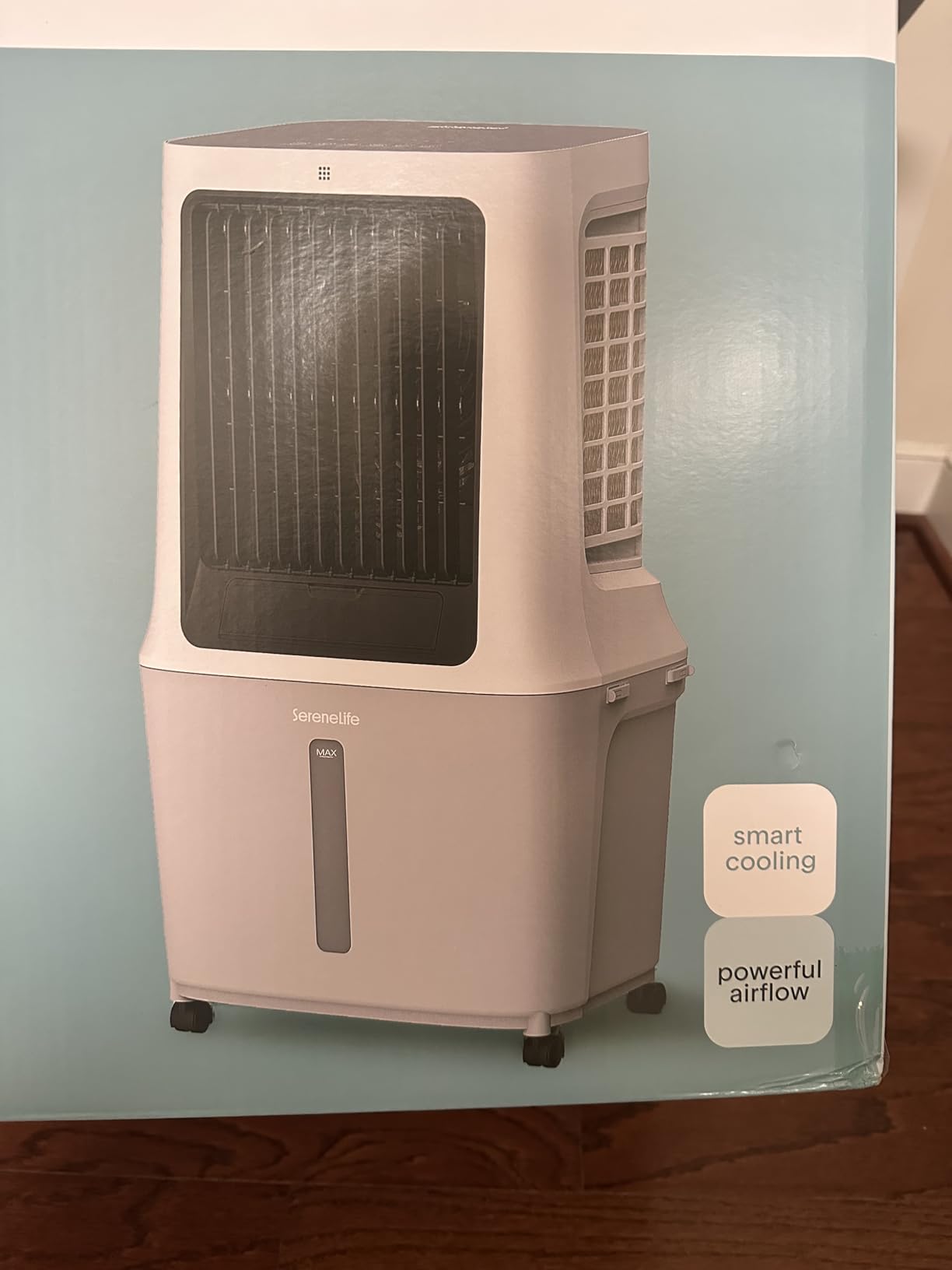 SereneLife Portable Swamp Cooler with 12000 CFM Power - Industrial Evaporative Air Cooler for Large Indoor & Outdoor Spaces, 150 L Tank, 60° Oscillation, 12-Hour Timer, Wi-Fi & Remote Control customer photo 1